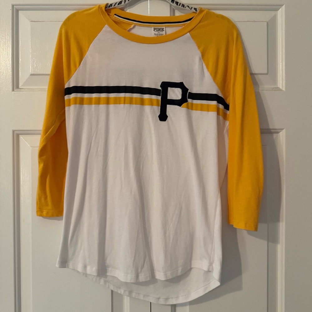 Yellow and White Raglan Shirt